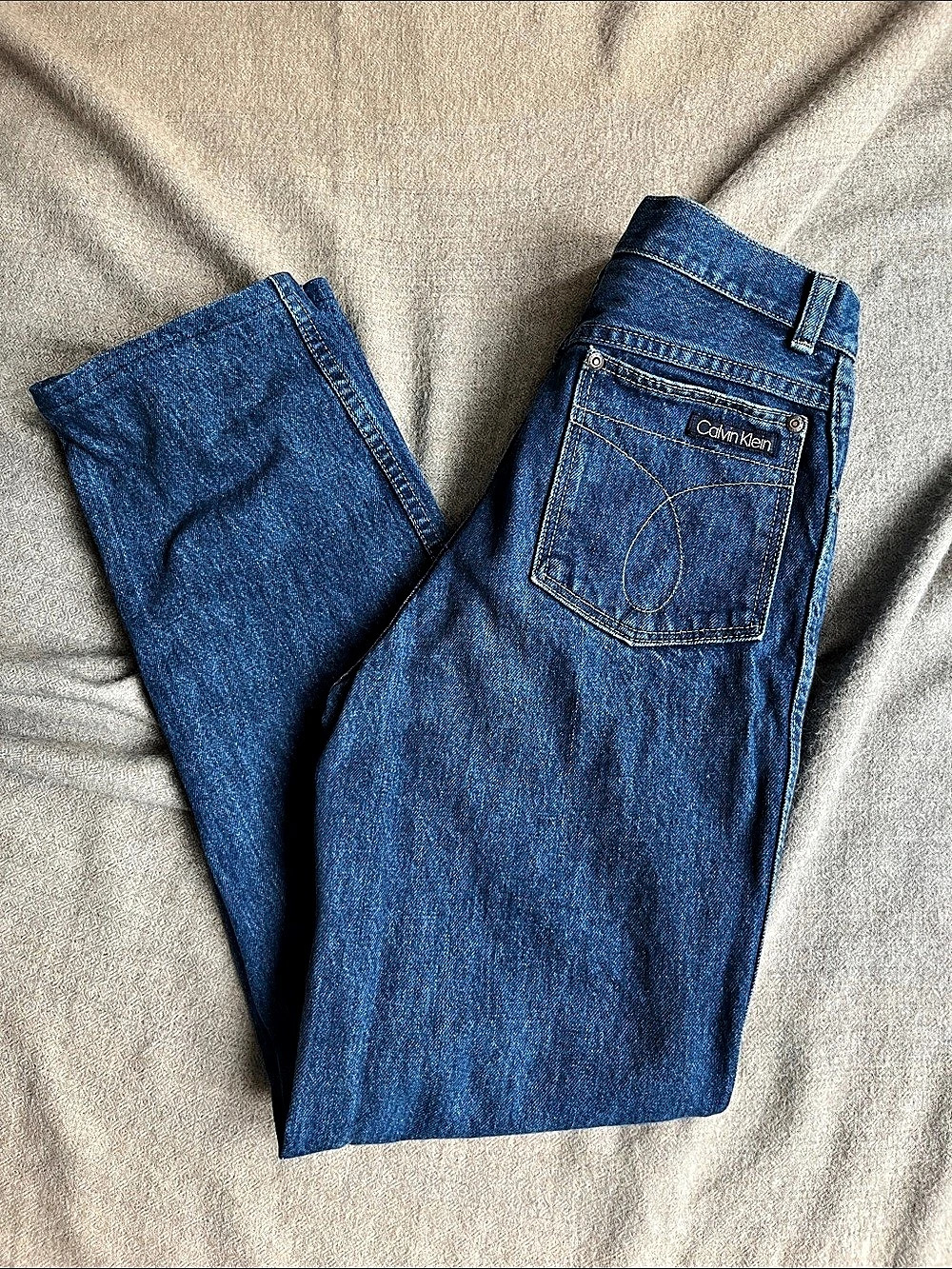 Calvin Klein Vintage High Rise Straight Leg Jeans